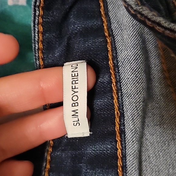 Dark Blue Slim Boyfriend Fit Jeans - Picture 4 of 8